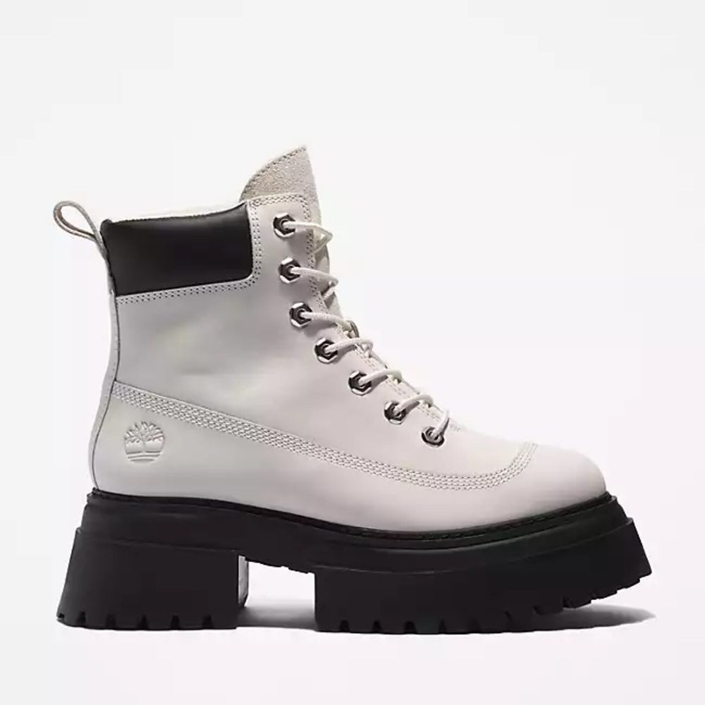 NEW Timberland SKY 6 Nubuck WATERPROOF Ankle Boots WHITE Women’s Size 9.5